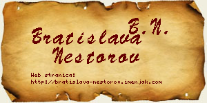 Bratislava Nestorov vizit kartica
